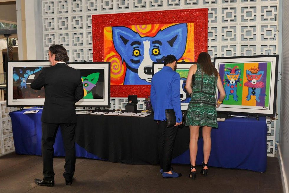 Blue Dog West Ave event April 2015 Rodrigue silent auction