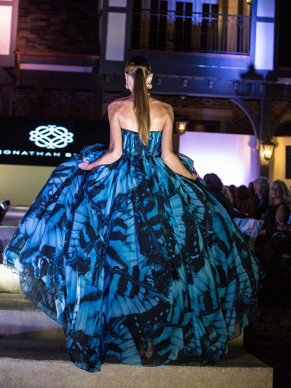 blue gown at the Jonathan Blake Fashion Show October 2013