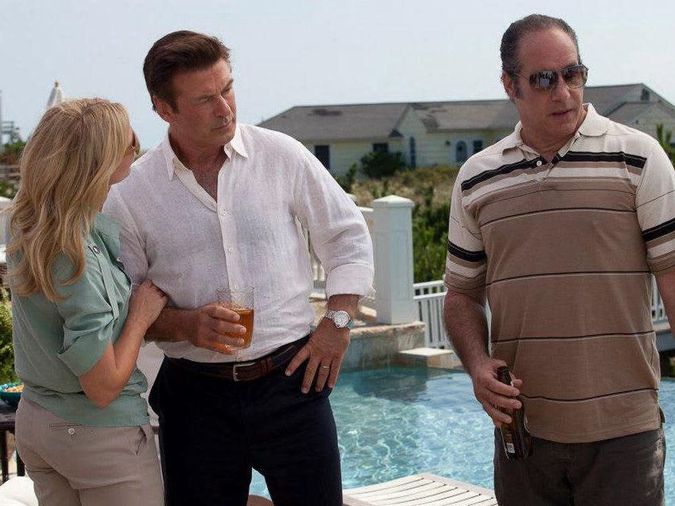 Blue Jasmine movie scene with Cate Blanchett, Alec Baldwin and Andrew Dice Clay