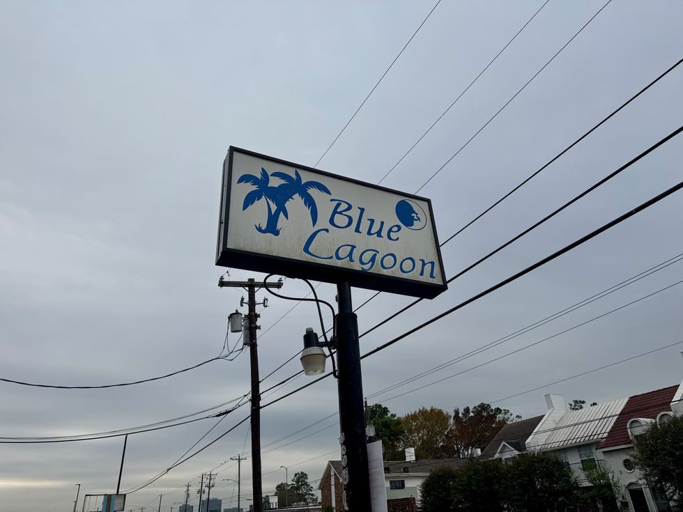 Blue Lagoon bar sign