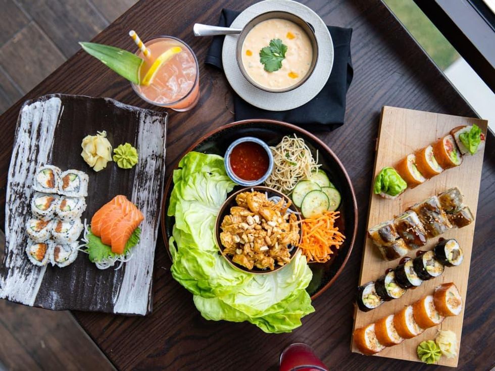 Blue Sushi Sake Grill food spread