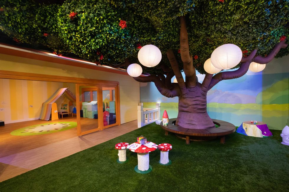 bluey backyard at camp in houston