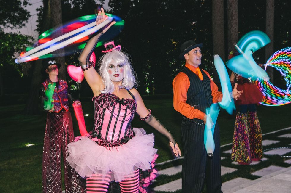 Boardwalk performers at The Memorial Hermann at the Under the Boardwalk kickoff party