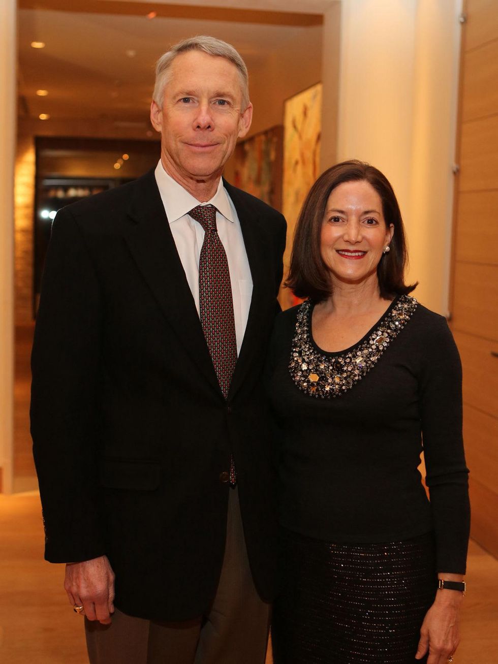 Bob and Eve Harrell at the Alley Theatre Board Holiday Party December 2013