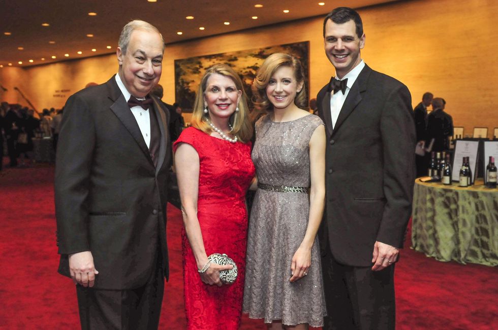 Bob and Nancy Peiser, from left, and Christina and Mark Hanson at the Houston Symphony Wine Dinner March 201