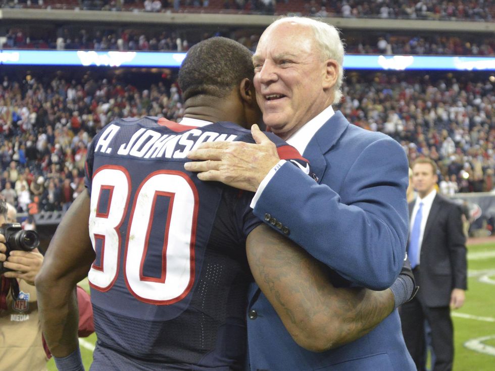 Bob McNair Andre Johnson hug