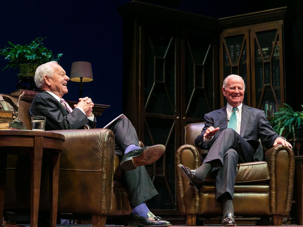 Bob Schieffer and James A. Baker III at the M.D. Anderson Living Legend in Washington, D.C. November 2013