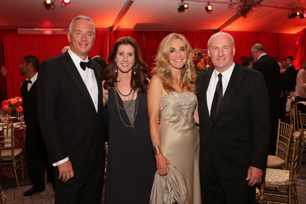 Bobbie and Phoebe Tudor, from left, and Jana and John Scott Scotty Arnoldy at the HGO Opening Night Celebration October 2014