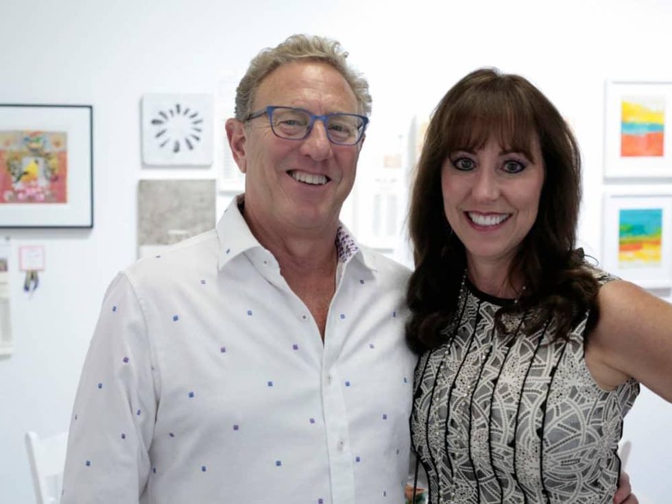Bobby Bishkin and Annette Santamaria joined hundreds of Houston art enthusiasts at the Art on the Avenue Preview Party