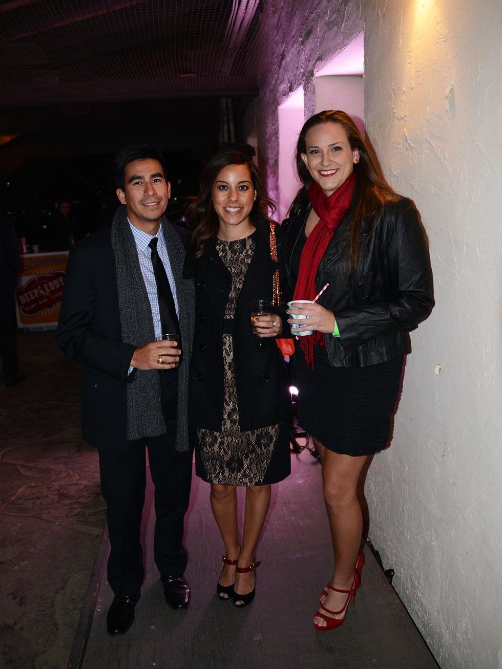 Bobby Pelton, from left, Gaberielle Rigsby and Victoria Sanchez at the Hermann Park Conservancy's Urban Green event November 2014