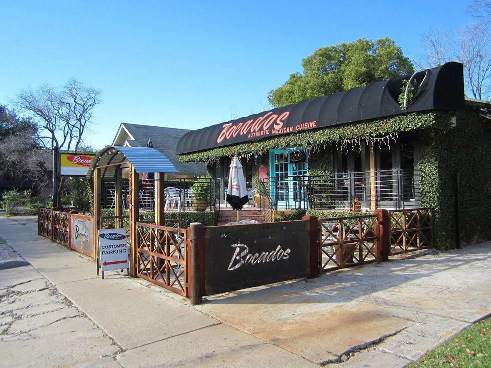 Bocados Houston Mexican Restaurant exterior with patio