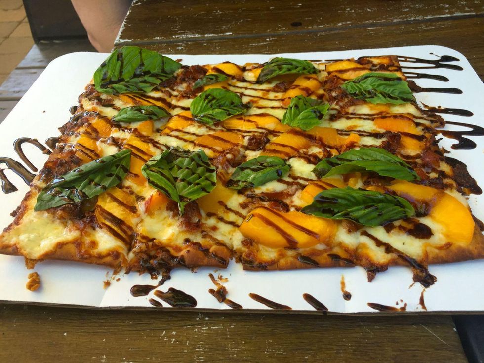 Boheme kitchen piggy peach pizza