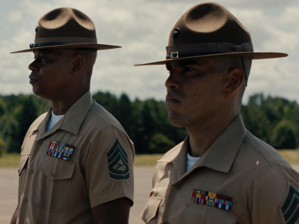 Bokeem Woodbine and Ra\u00fal Castillo in The Inspection