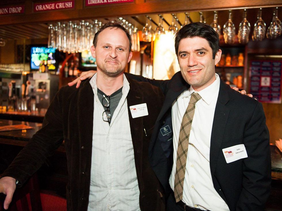 Books & Bellinis Inprint's Young Professionals Mixer April 2013 Featured author John Jeremiah Sullivan and on-stage interviewer Jake Silverstein