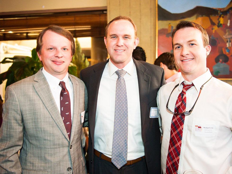 Books & Bellinis Inprint's Young Professionals Mixer April 2013 Host Committee Member Adam Curley, Tim Ballengee, and Host Committee Member Michael Long