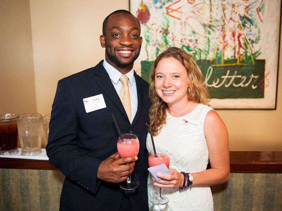 Books & Bellinis Inprint's Young Professionals Mixer April 2013 Host Committee Members Sam Dike and Missy Downey