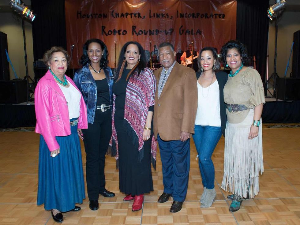 Boots and Bling Drucie Chase, Winnel Herron, Carolyn Codwell, County Commissioner Gene Locke, Arvia Few and Diedre Fontaine