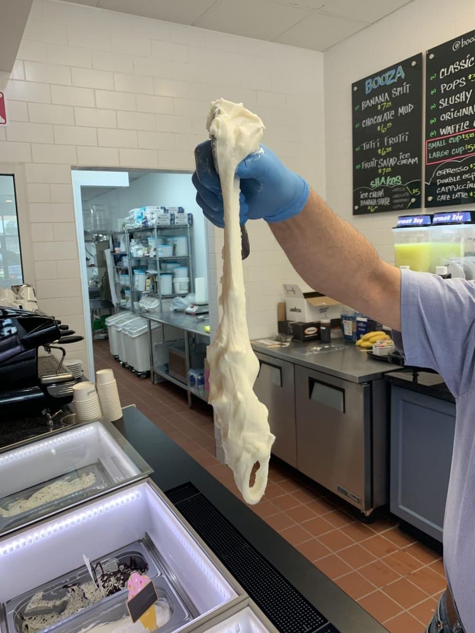 Booza ice cream stretch