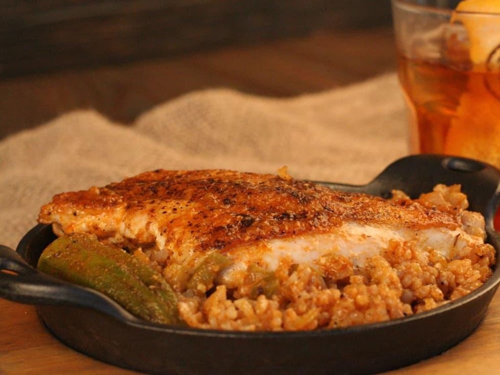 Bosscat Cajun brick chicken