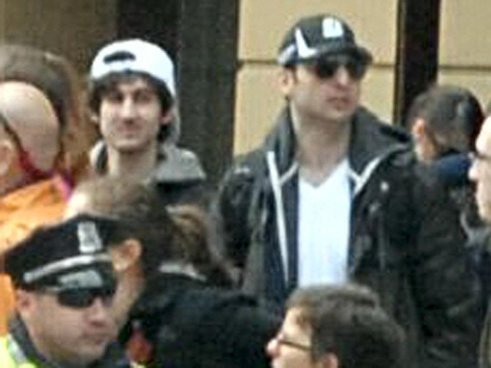 Boston Marathon bombing suspects Dzhokhar Tsarnaev, left, and Tamerlan Tsarnaev (dead)