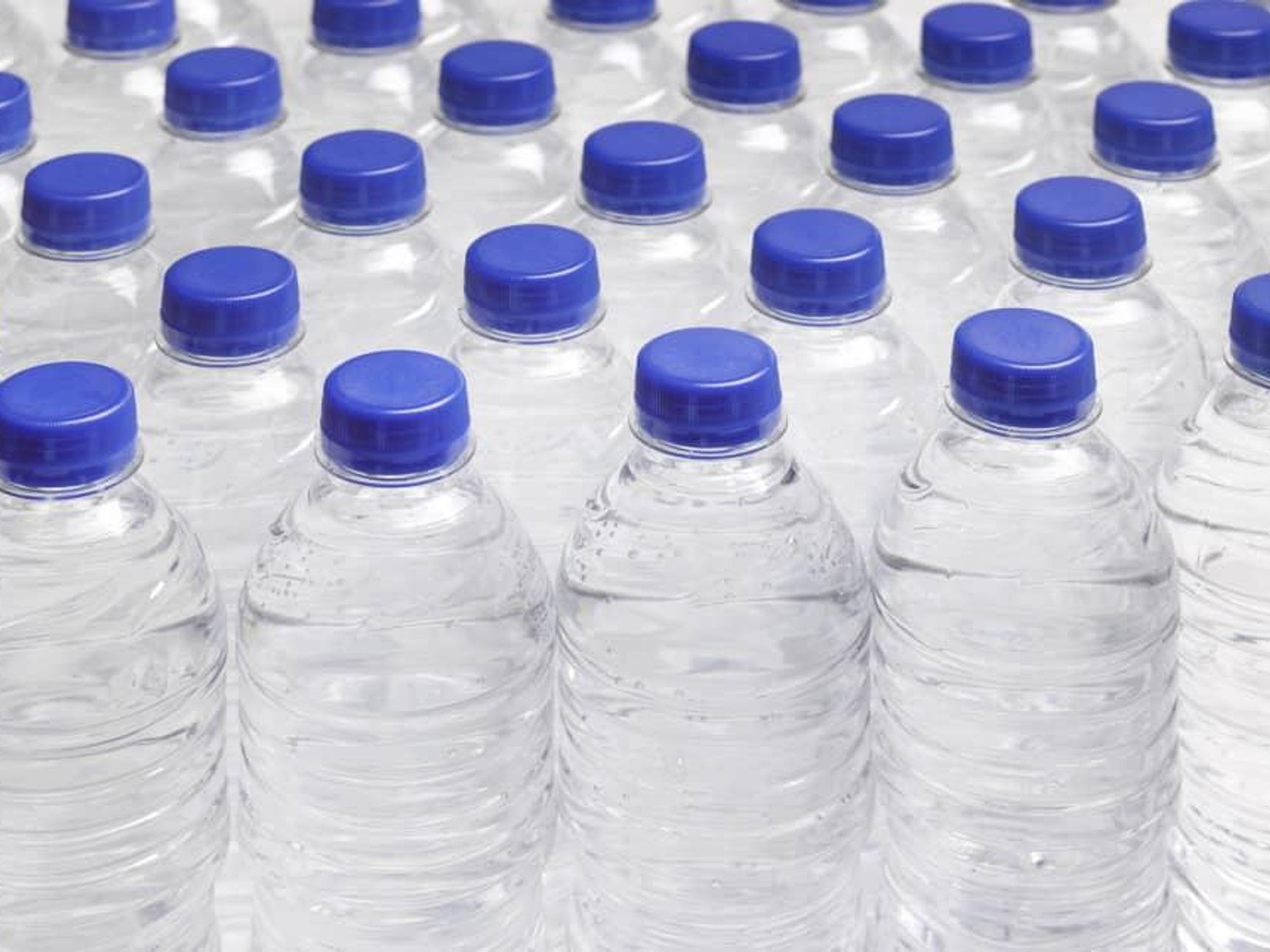 bottled water water bottles no label
