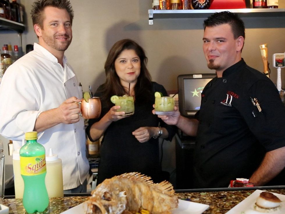 Bottom's Up at Eleven XI July 2013 chef Kevin Bryant, Marcy de Luna, dude