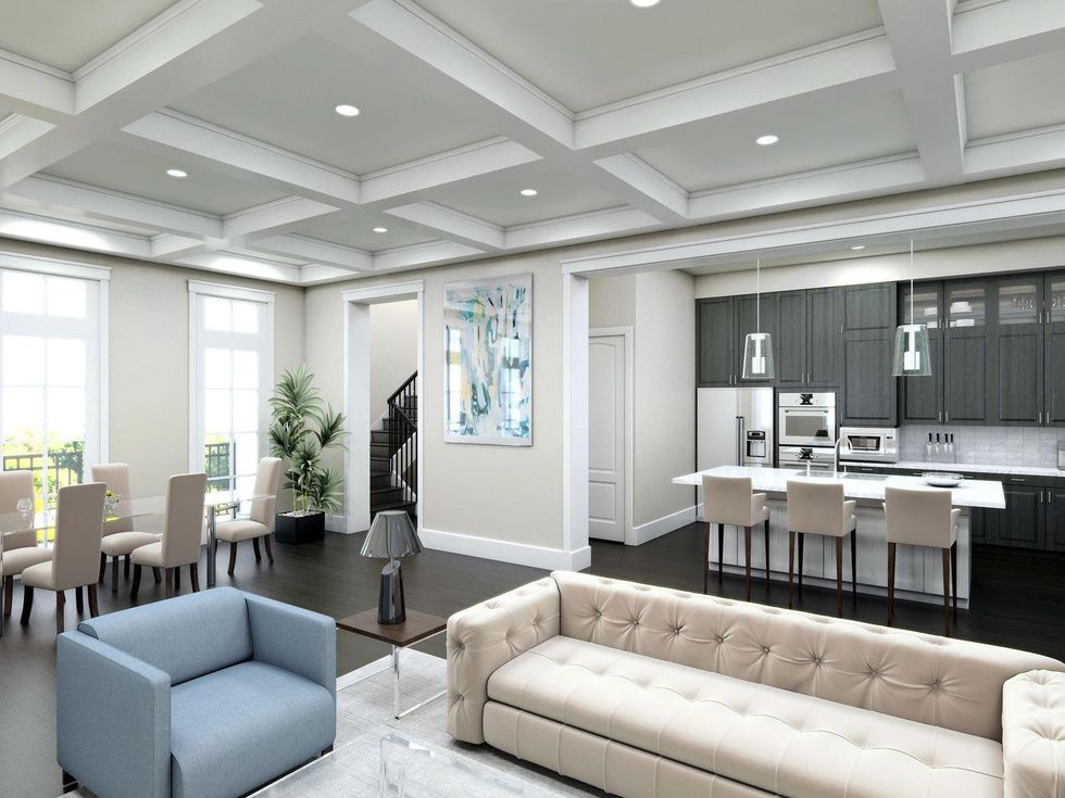 Boulevard promoted series Bell Heights The interior of this cottage shows the open living plan and the beautiful coffered ceilings that show the builder's master touch. February 2015