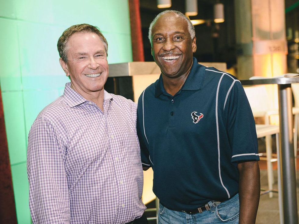 Boys & Girls Harbor Fantasy Football party September 2013 Bob Allen and Fred Newhouse