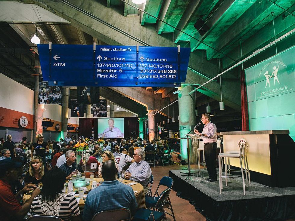 Boys & Girls Harbor Fantasy Football party September 2013 Concourse 3 at Reliant Stadium