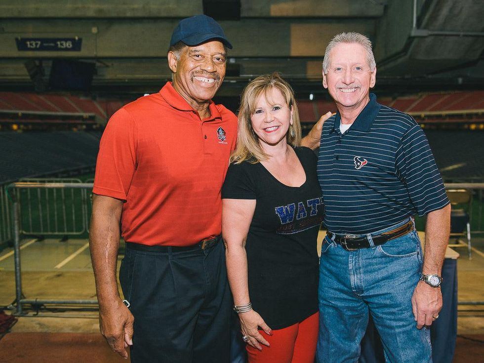 Boys & Girls Harbor Fantasy Football party September 2013 Elvin Bethea, Cydny and Thomas Roberts