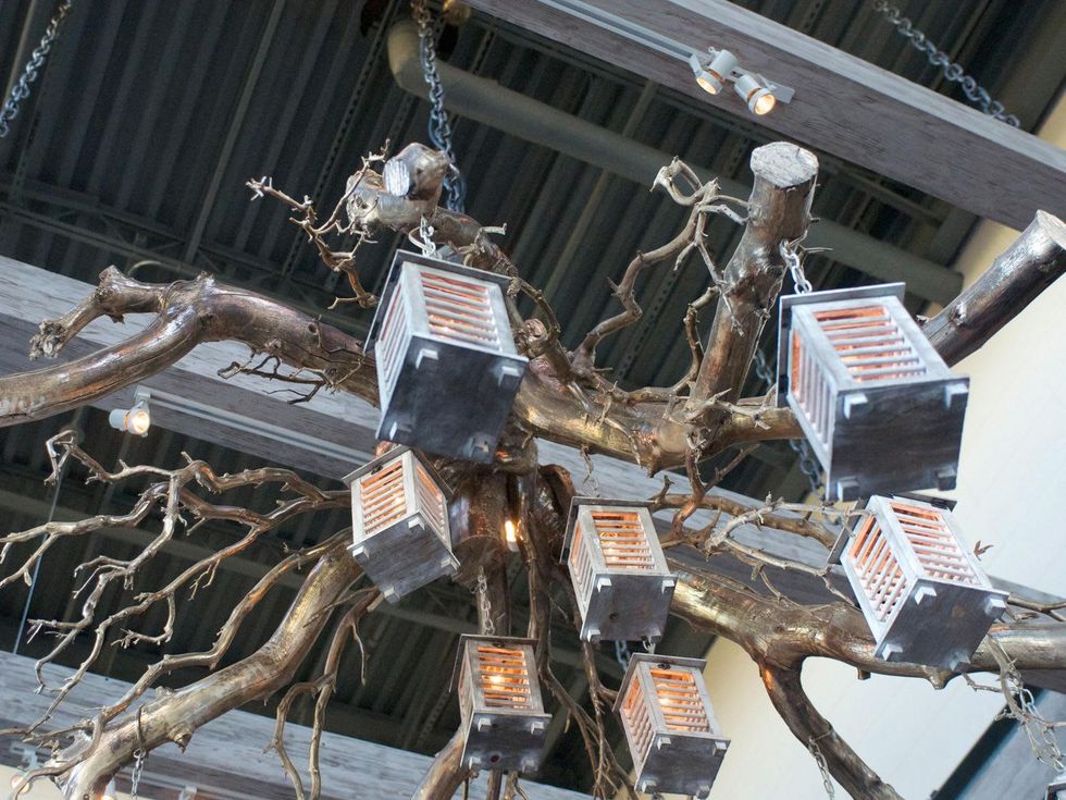 Bradley's Fine Diner April 2014 ceiling light fixture