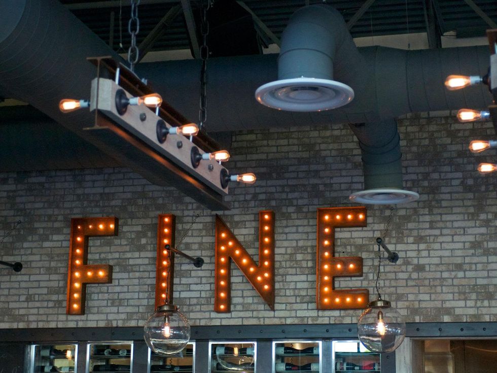 Bradley's Fine Diner April 2014 FINE neon sign