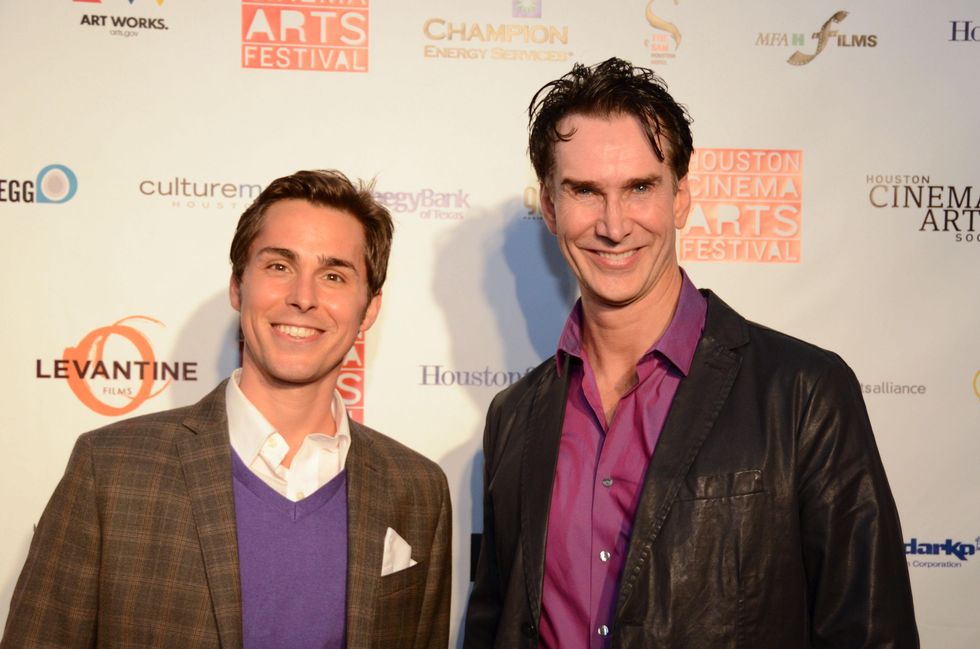 Brandon Weinbrenner, left, and Todd Waite at the Houston Cinema Arts Festival opening night party November 2013