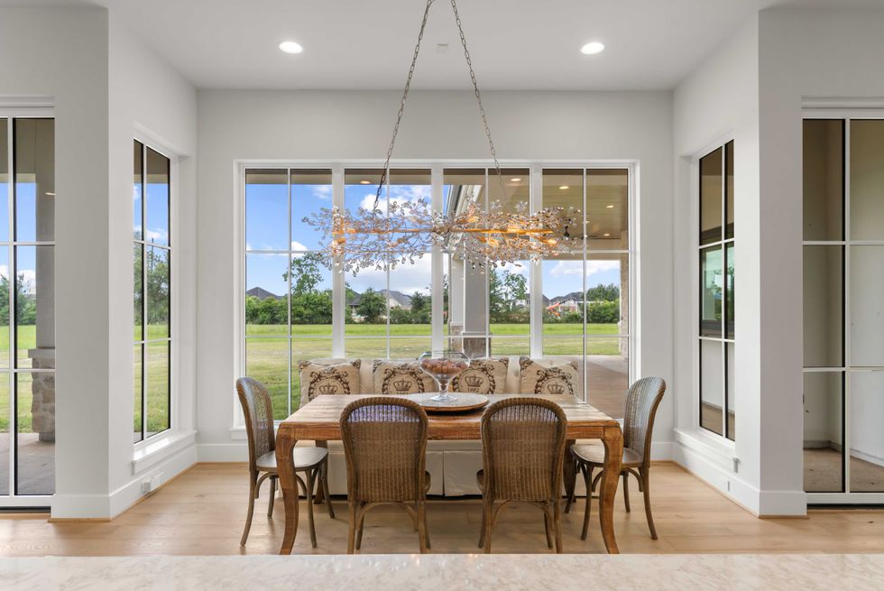 Breakfast area with views of the grounds