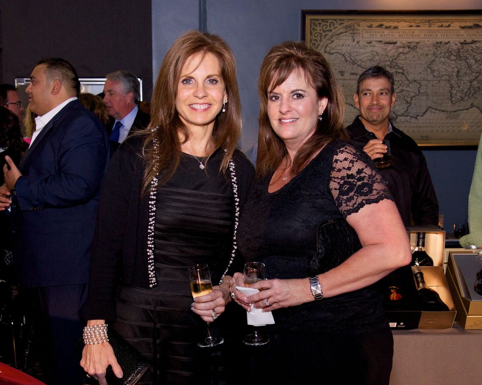 Brenda McDuffy and Dalal Murgai at fashion preview party at The Woodlands