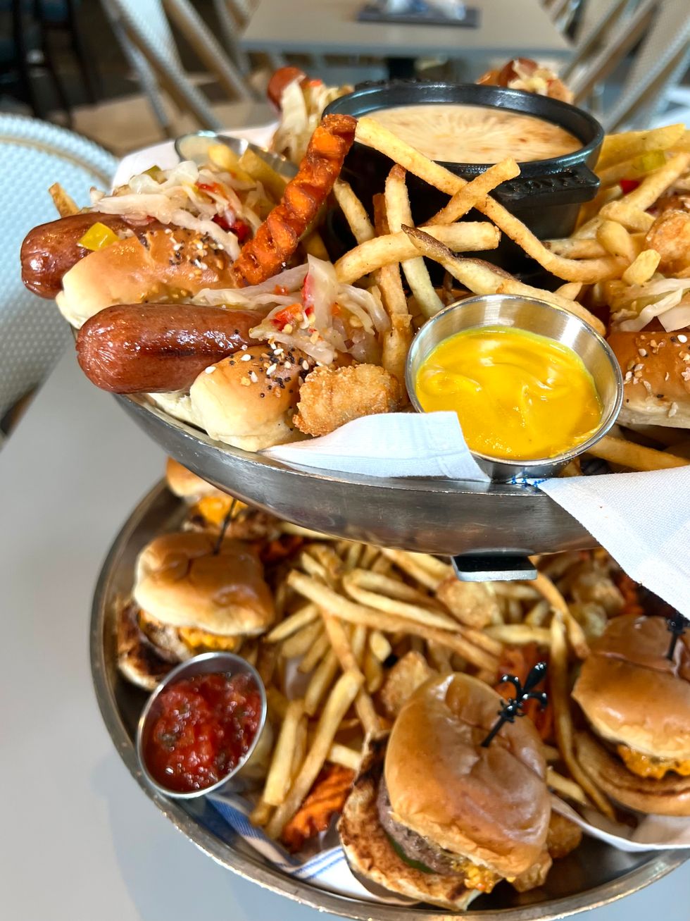 Brennan's of Houston new bar hot dog tower