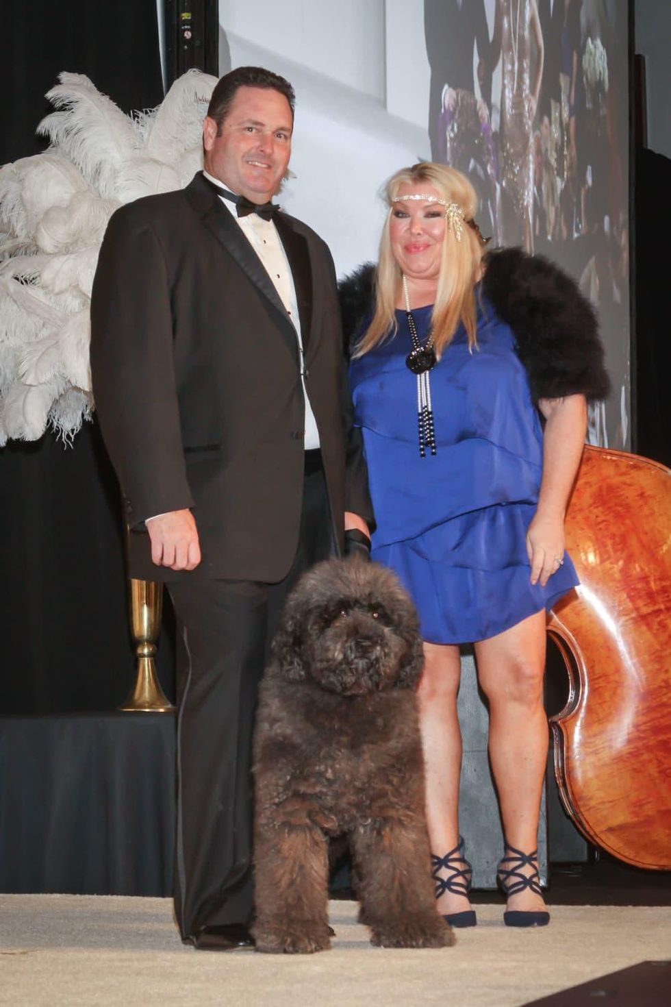 Brent Milam, Lara Bell with Outback at CAP Gala