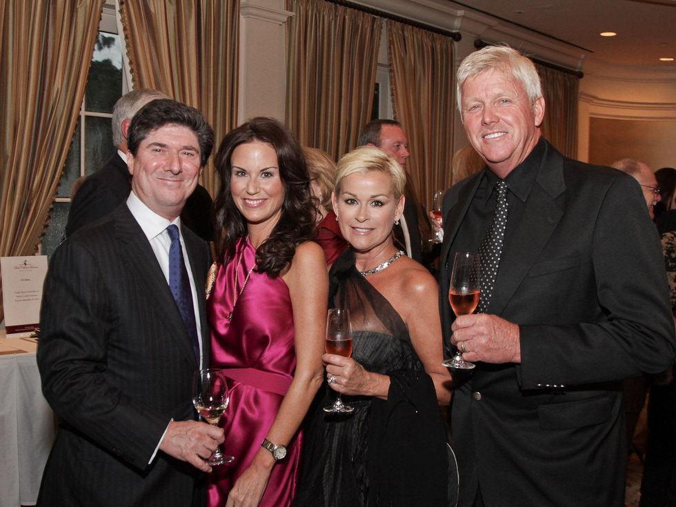 Brian and Norelle Becker, from left, Lorrie Morgan and Randy White at the Best Cellars dinner.