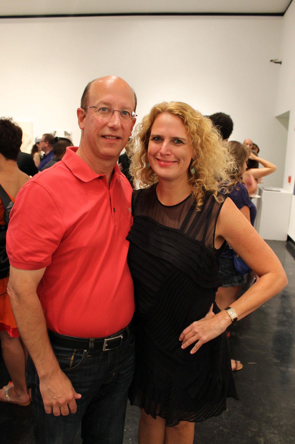 Brian James and Catherine Callaway at the Lawndale Big Show preview party July 2014