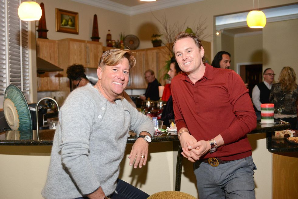 Brian Teichman, left, and Andrew Cordes at Bubba and Mark's Christmas Party December 2014