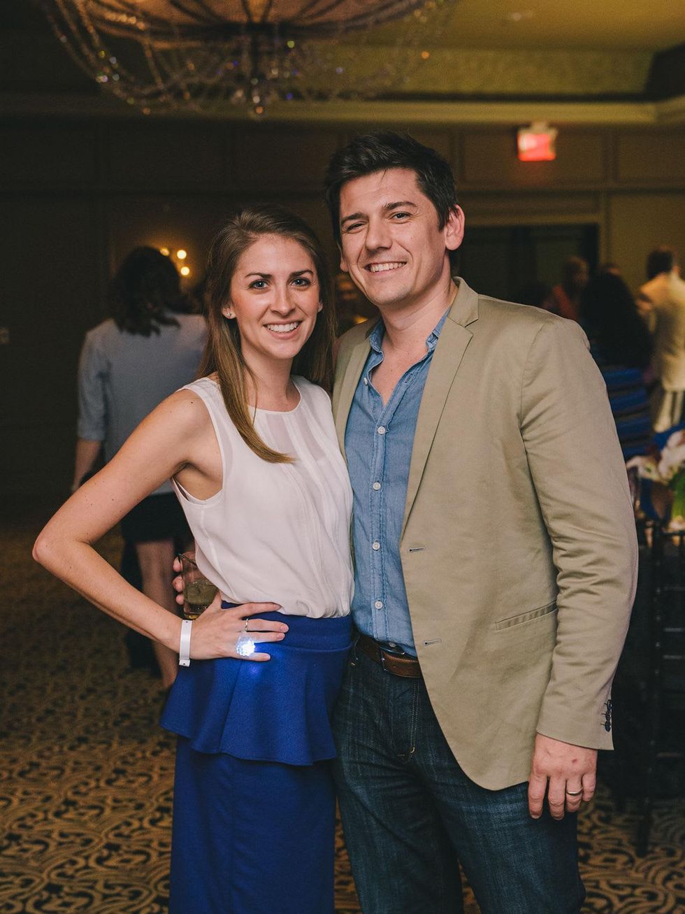 Brittany and Adam Branscum at the Fashion Houston Launch Party October 2013
