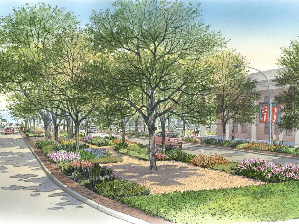 Broadway Boulevard beautification Hobby Airport Scenic Houston