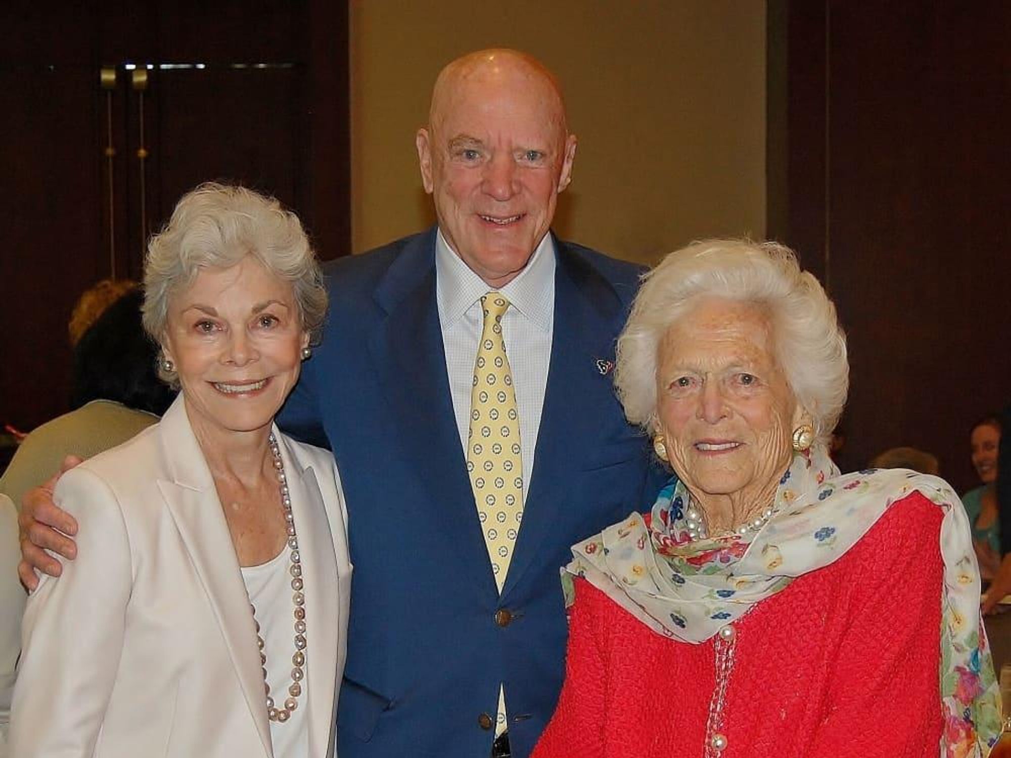 Brookwood luncheon, Janice McNair, Bob McNair, Barbara Bush