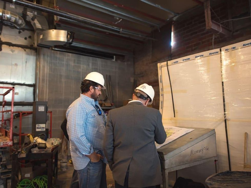 Bryan Caswell Oxbow 7 construction dining room