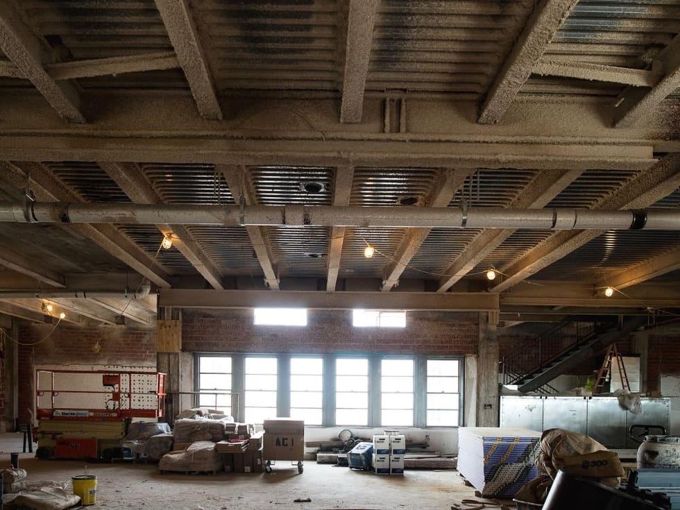 Bryan Caswell Oxbow 7 construction private dining room wide view