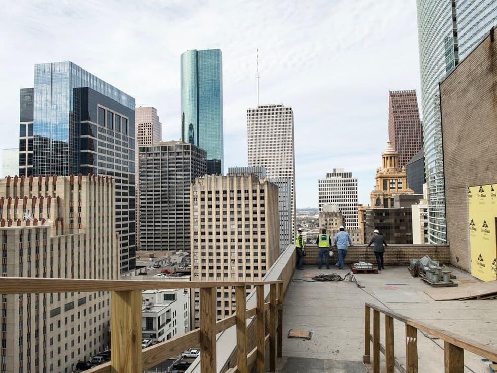 Bryan Caswell Oxbow 7 construction rooftop bar view