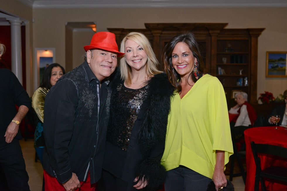 Bubba McNeely, from left, Stephanie Eustis and Mauney Mafrige at Bubba and Mark's Christmas Party December 2014