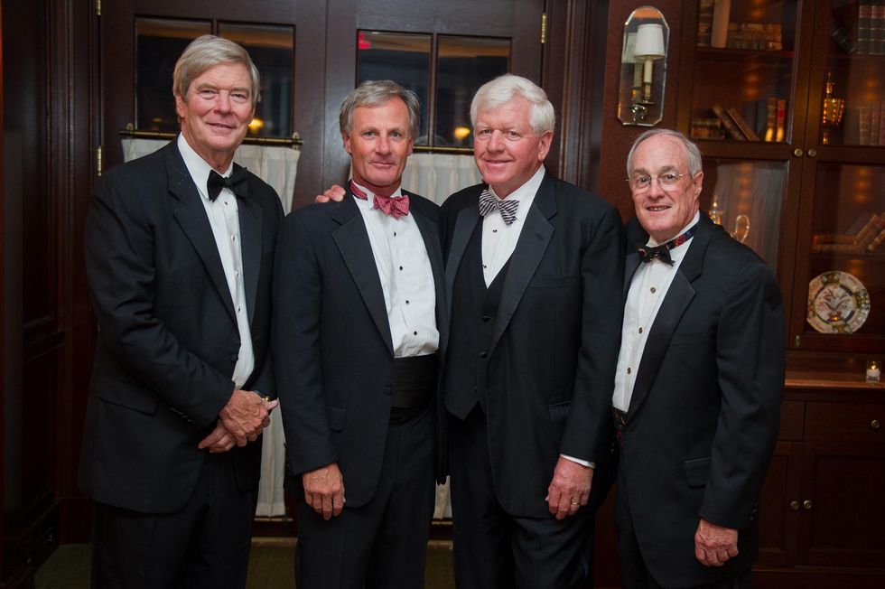 Buddy Hopson, from left, Roger Plank, Dan Flournoy and William Junell at the Alley Theatre Wild Things Dinner October 2014