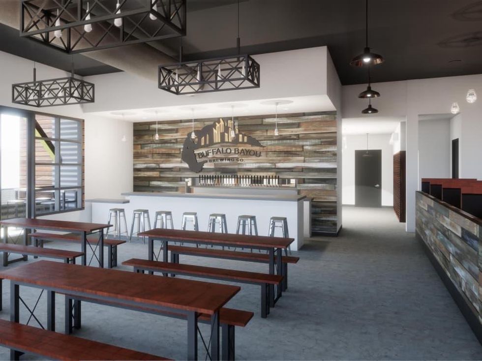 Buffalo Bayou new brewery interior view taproom