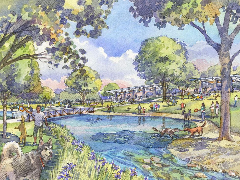 Buffalo Bayou Partnership dog park rendering January 2014